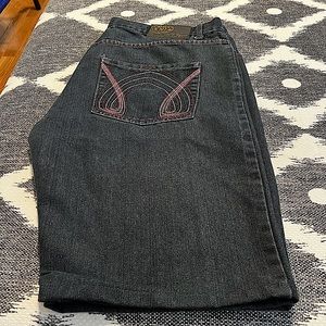 Mens Black jean shorts, size 40